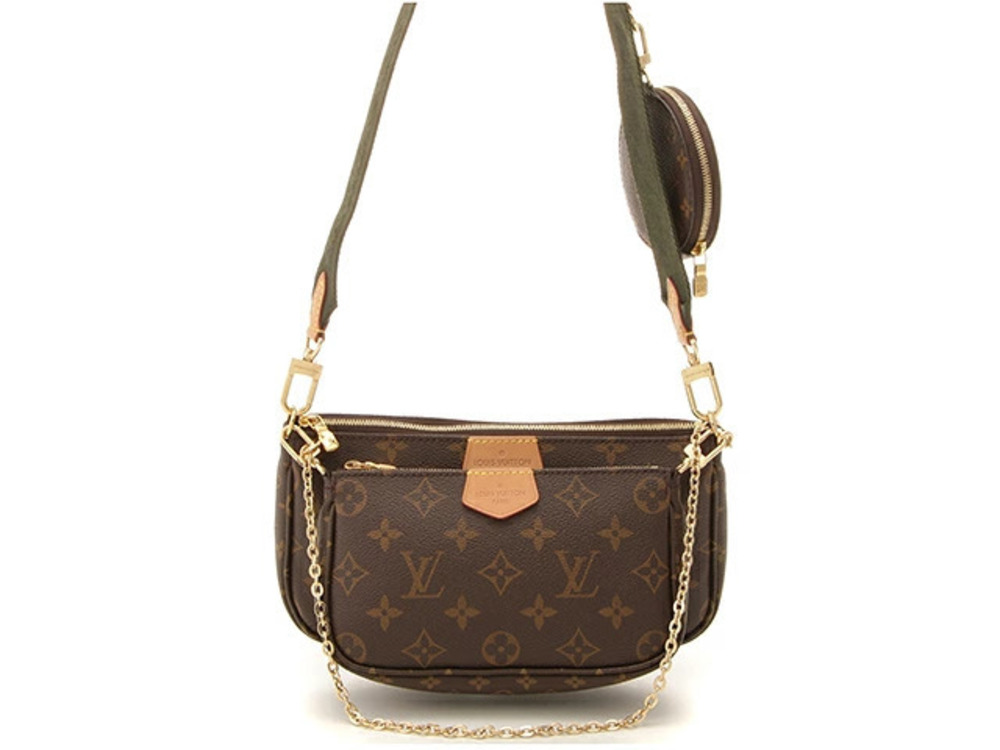 LOUIS VUITTON Multi Pochette Accessoires Monogram Khaki Green